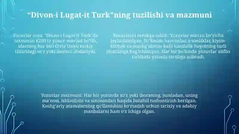 Mahmud KoshgʻAriyning " Devoni LugʻAti Turk" Asari 4