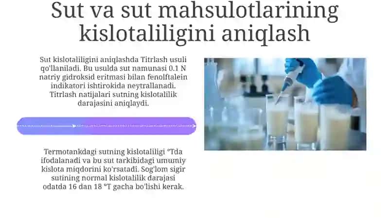 Sut va sut mahsulotlarining tahlili 4