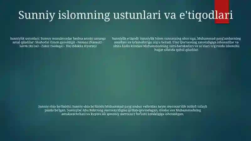 Sunniylik Va Shaiylik YoʻNalishlarining Paydo BoʻLishi 4