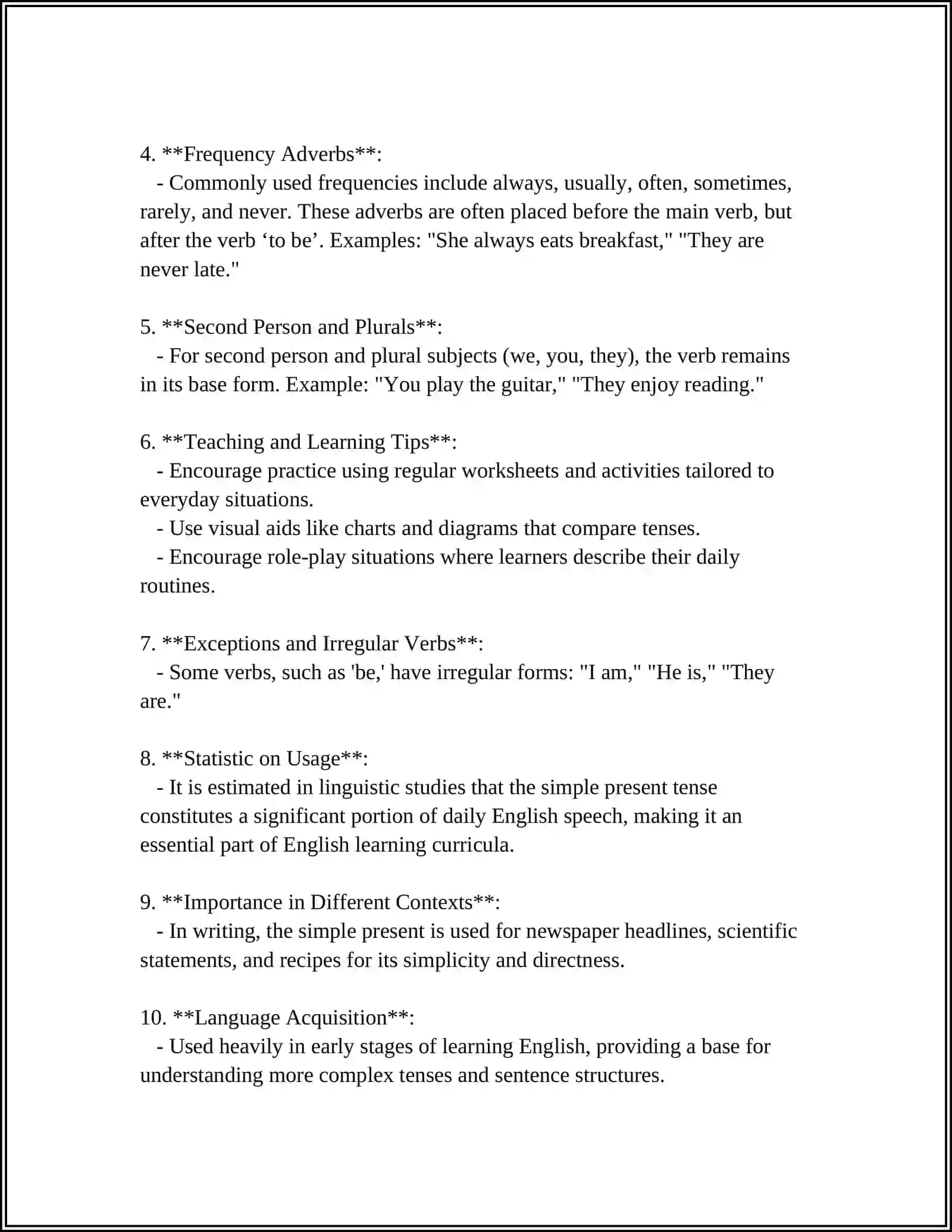 FORMS OF VERBS 4