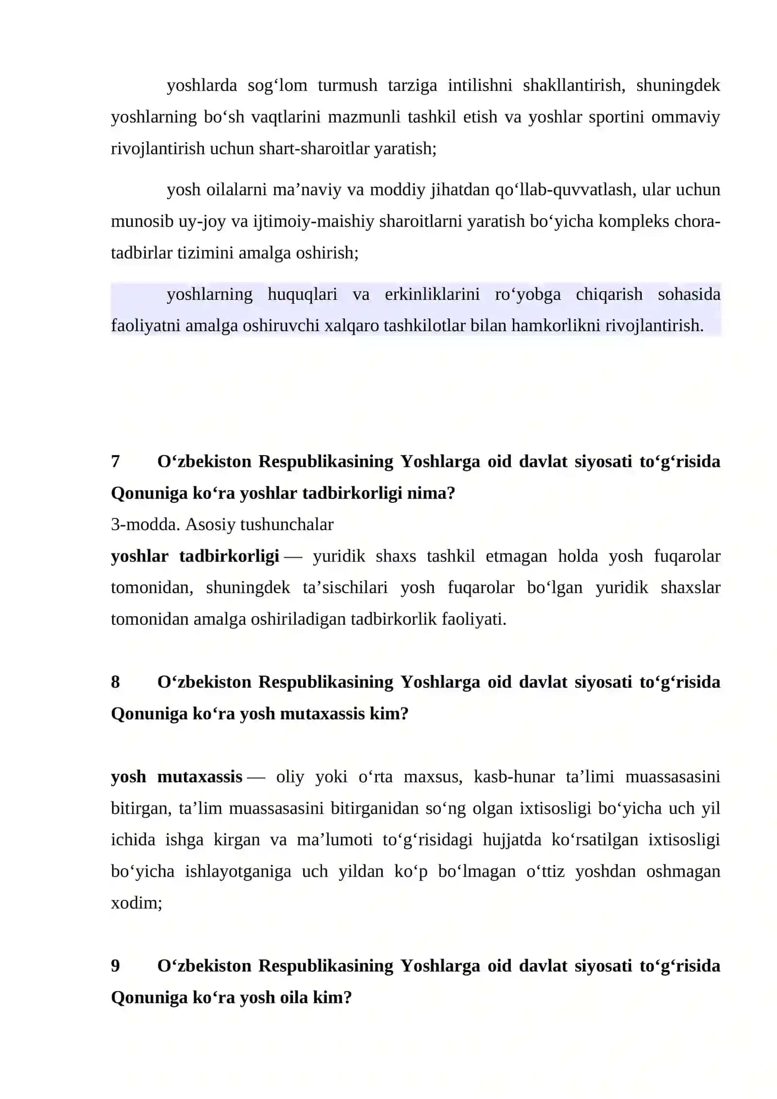 Yoshlar yetakchiligiga argos savollar javobi bilan 4