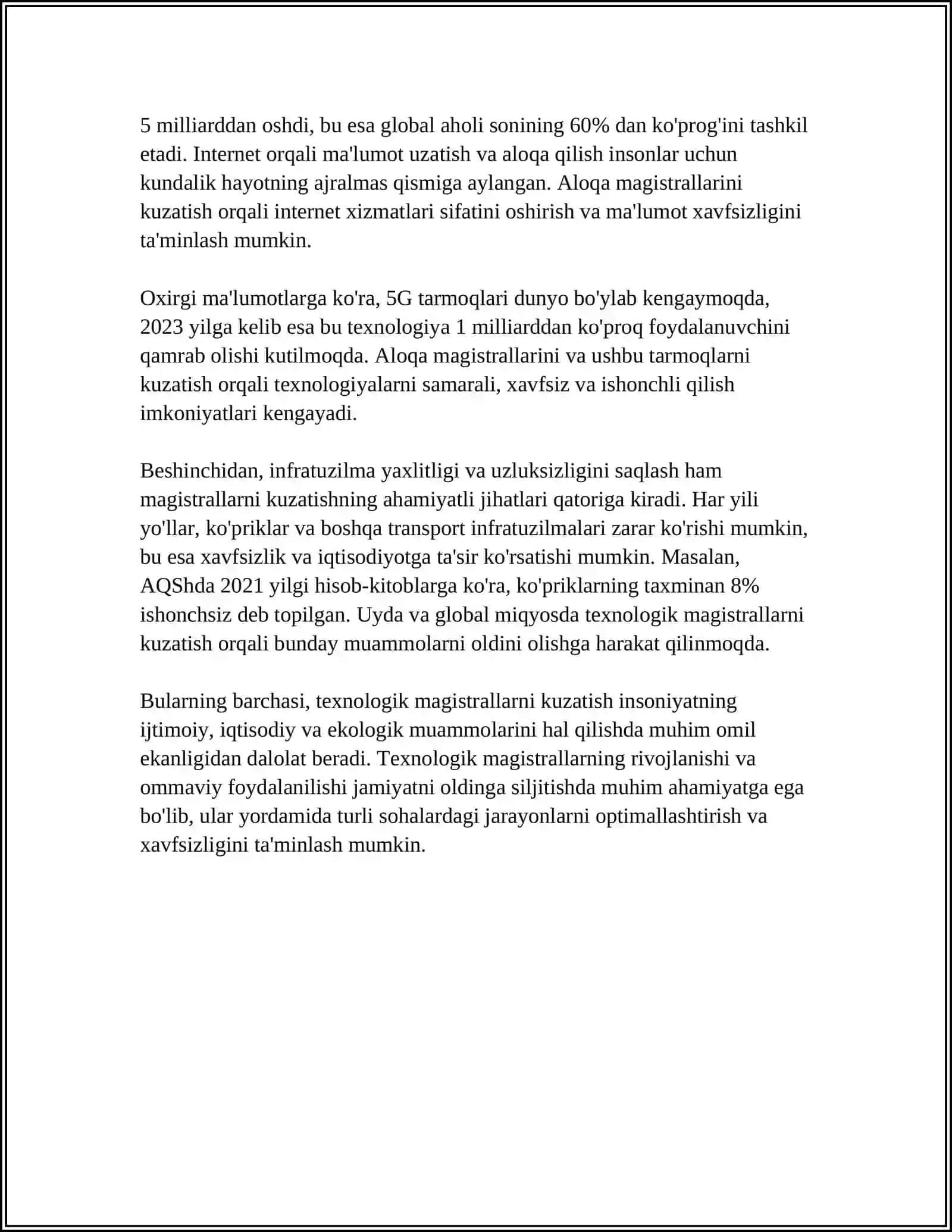 TEXNOLOGIK MAGISTRALLARNI KUZATISH QOIDALARI 4