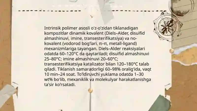 O'z-o'zidan tiklanadigan kompozit materiallar - imkoniyatlar va xususiyatlar 4
