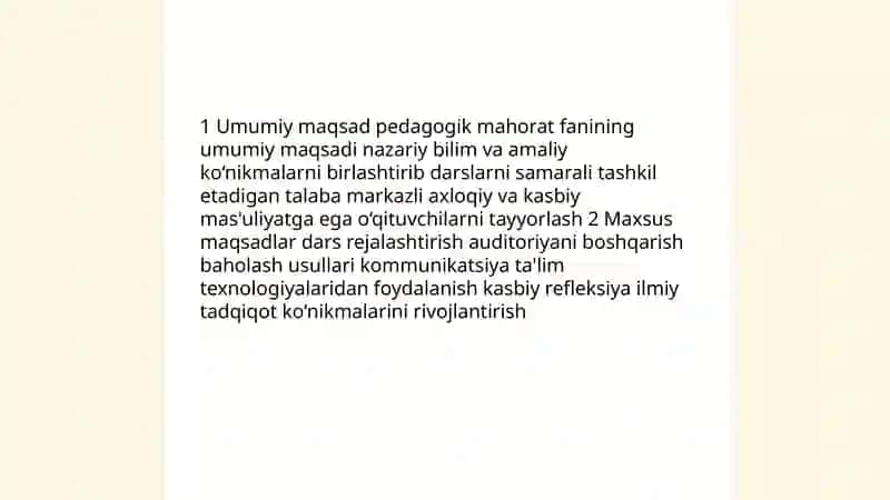 Pedagogik mahorat fanining predmeti maqsadi va vazifalari 4