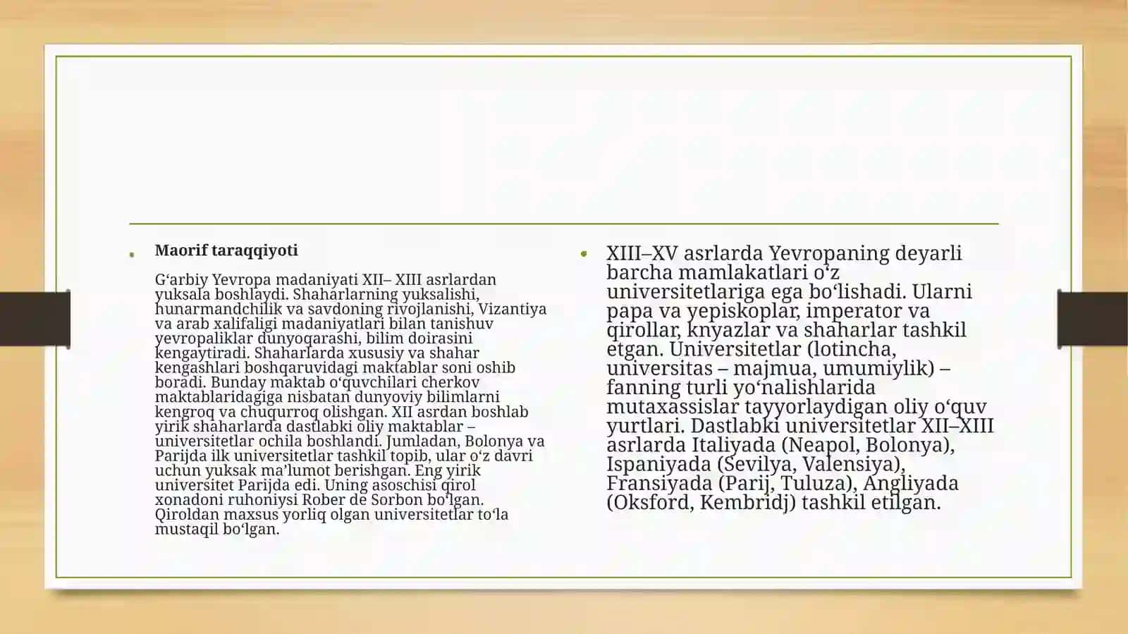 O`rtaasrlarda Yevropa madaniyati 4