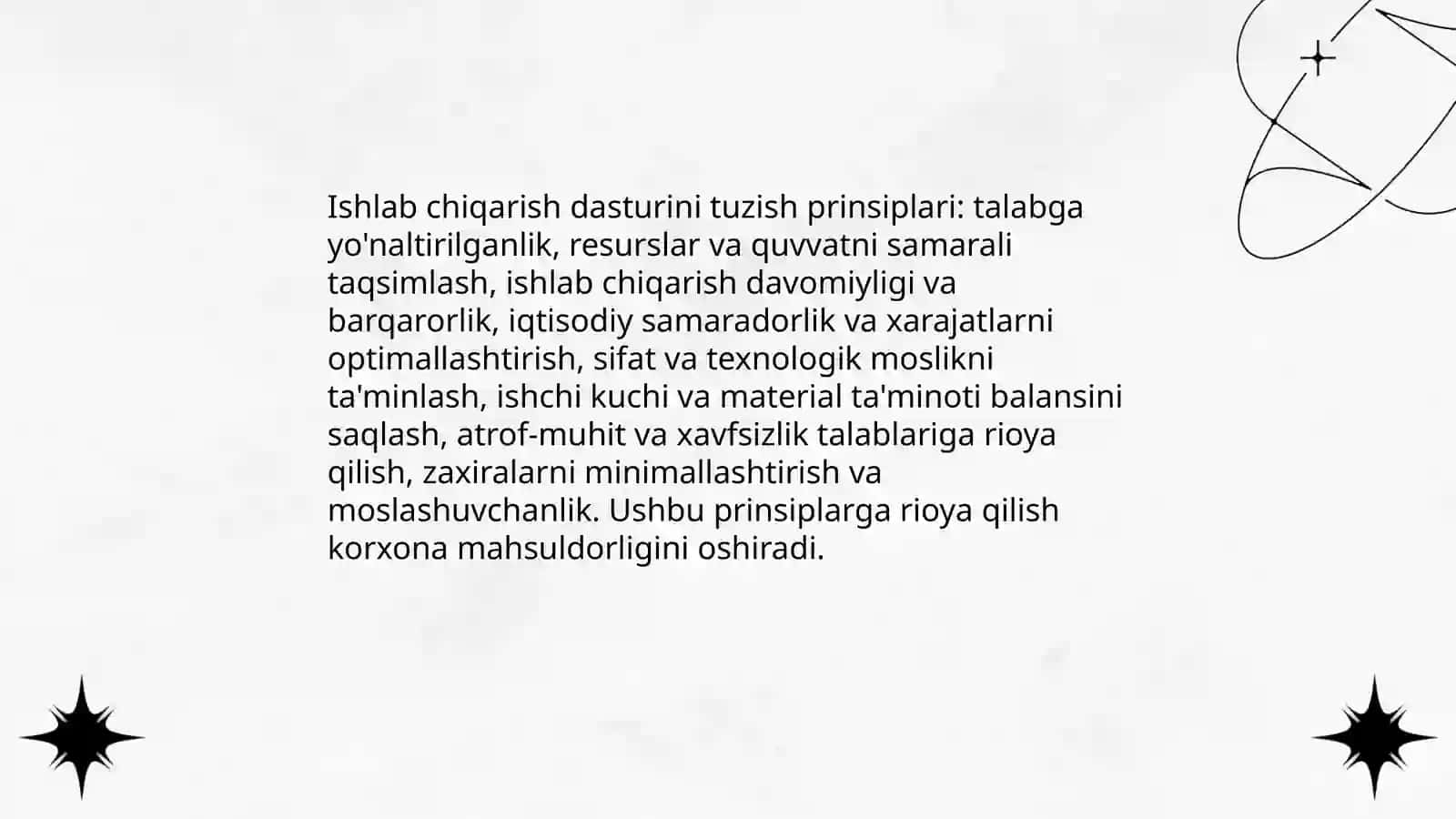 Korxonaning ishlab chiqarish dasturini tuzish 4
