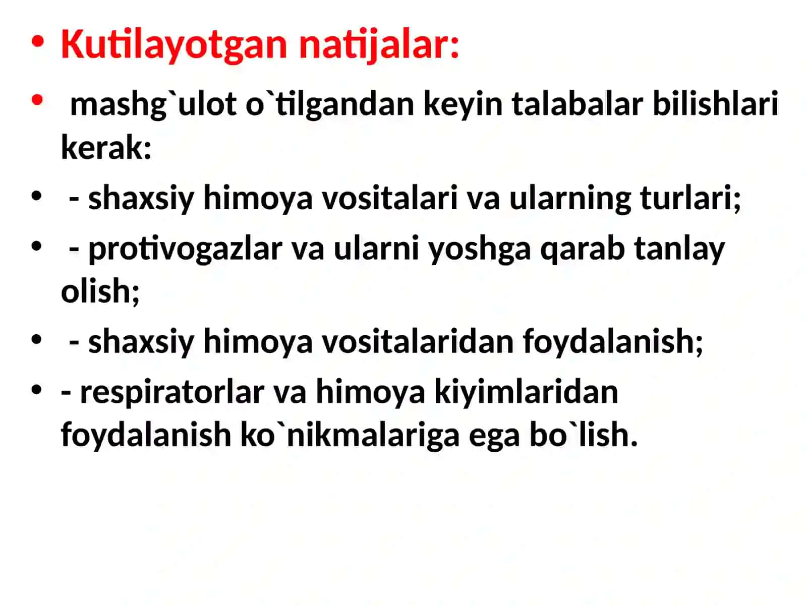 FAVQULOTDAVAZIYATLARDA AHOLINI SHA XSIY MUHOFAZAVOSITALARI (SHMV) 4