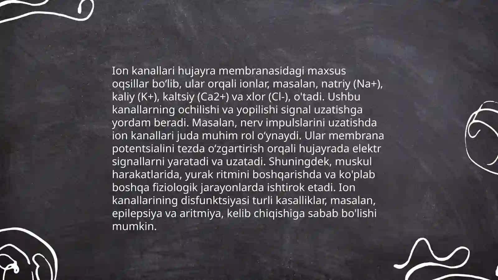 Signallarni membranalar orqali ótkazilishi. Membranalar buzilishlarni potologik jarayonni kelib chiqishida órni 4