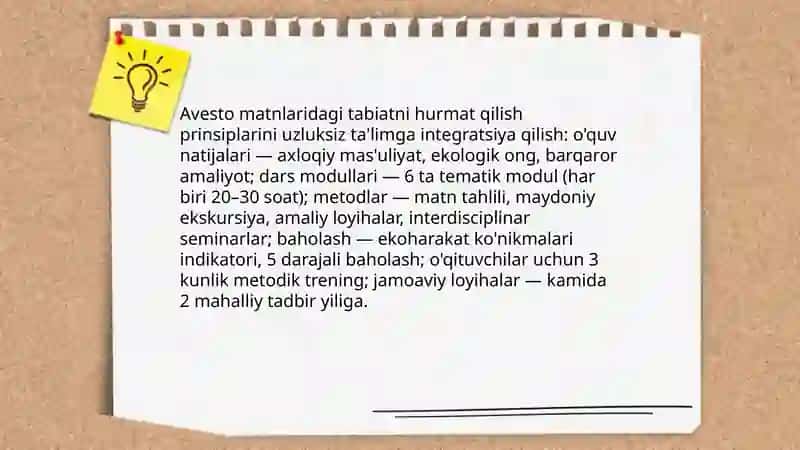 Uzluksiz ta'limda "Avesto"dagi tabiatni asrash 4