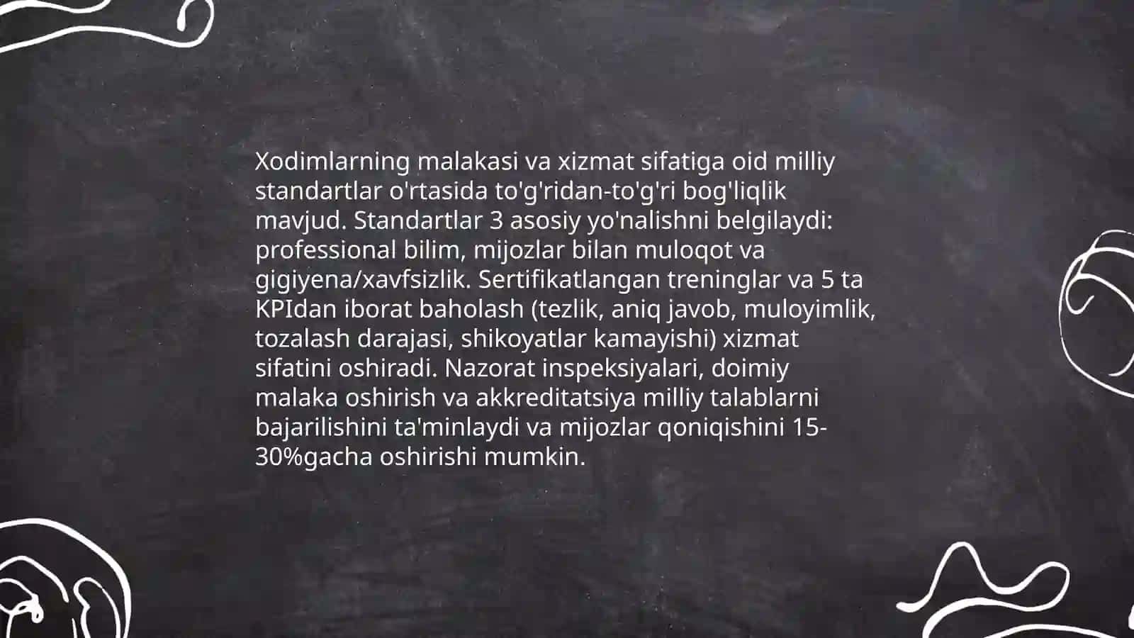 Mehmondostlik sanoatida xizmat sifati va standart talablar ortasidagi bogliqlik 4