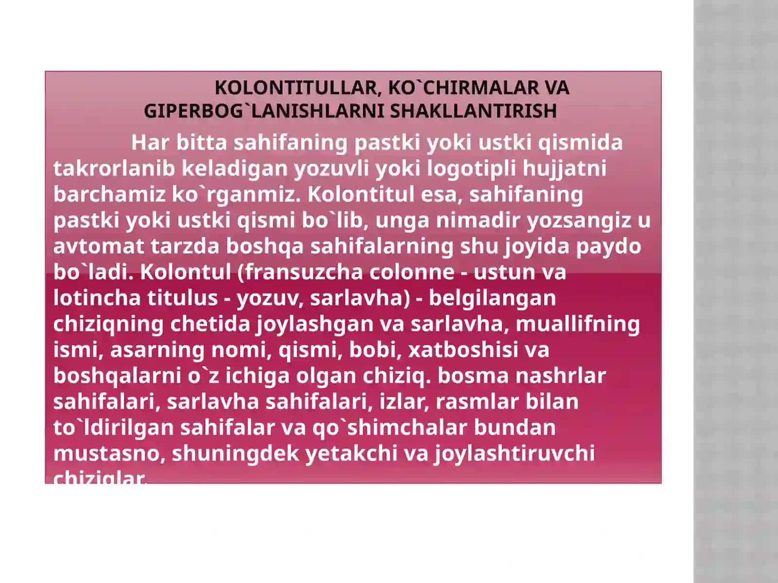 KOLON TITULLAR 4