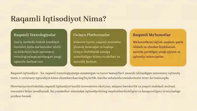 Shvetsariya Raqamli Iqtisodiyoti: Zamonaviy Yutuqlar va Rivojlanish 4