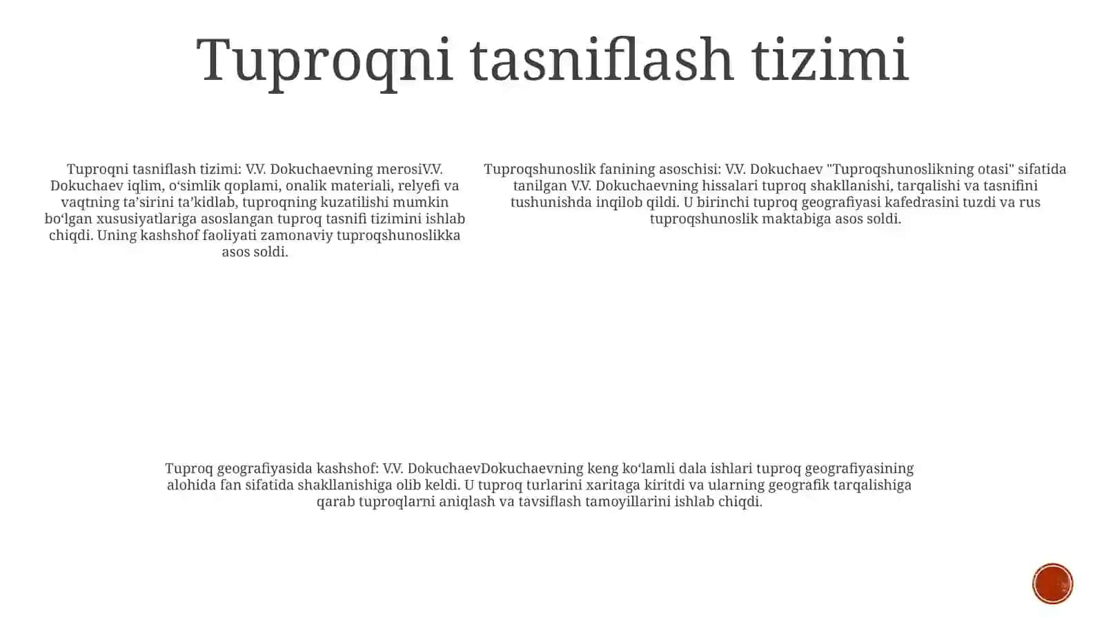 V.V.Dokuchayev Tuproqshunoslik Va TuproqlarGeografiyasiningAsoschisi 4