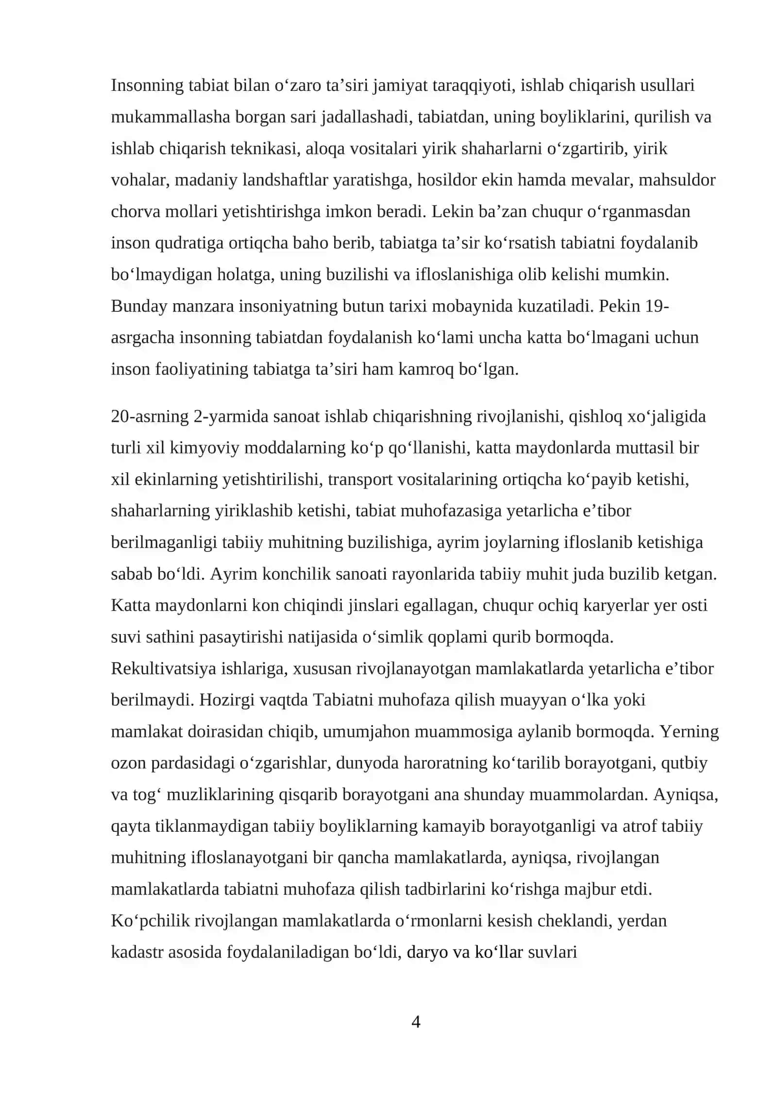 INSON FOLIYATINING TABIATGA TASIRI VA EKOLOGIK MUOMOLAR 4
