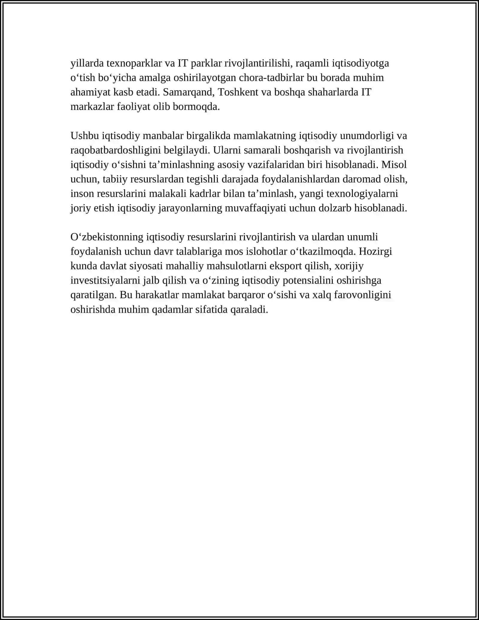 IQTISODIY MANBALAR TURLARI VA ULARNI TASHKIL QILISHNI ASOSIY PRINTSIPLARI 4