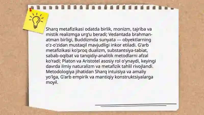 Sharq va Gʻarb falsafasining mohiyati 4