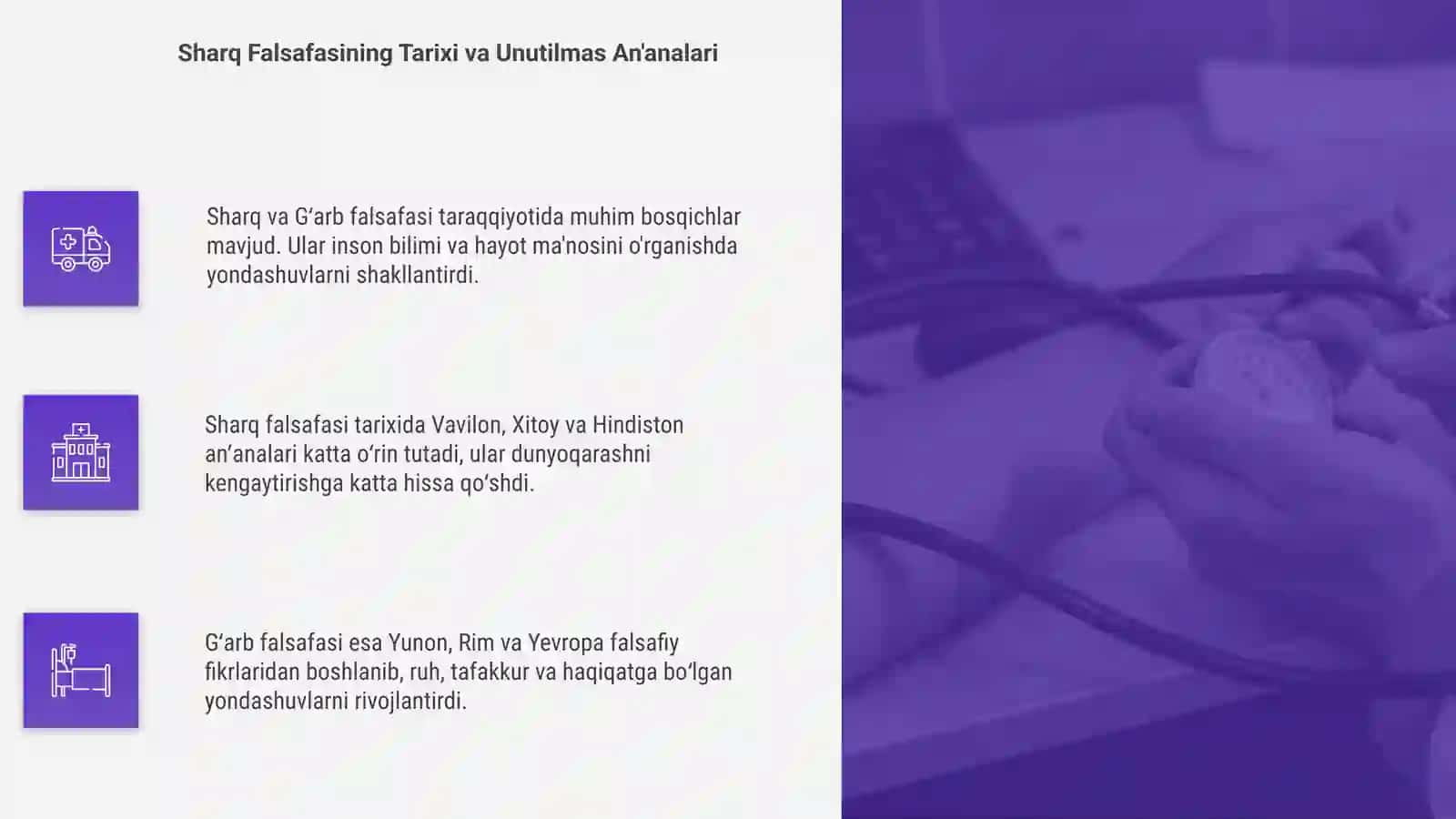 Falsafiy tafakkur taraqqiyot bosqichlari: Sharq va Gʻarb falsafasi 4