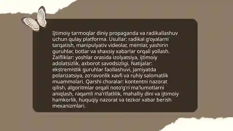 Media makonlar va diniy va madaniy tahdidlar 4