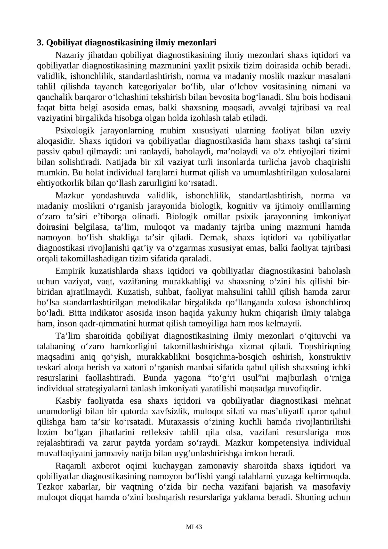 Shaxs iqtidori va qobiliyatlar diagnostikasi 4