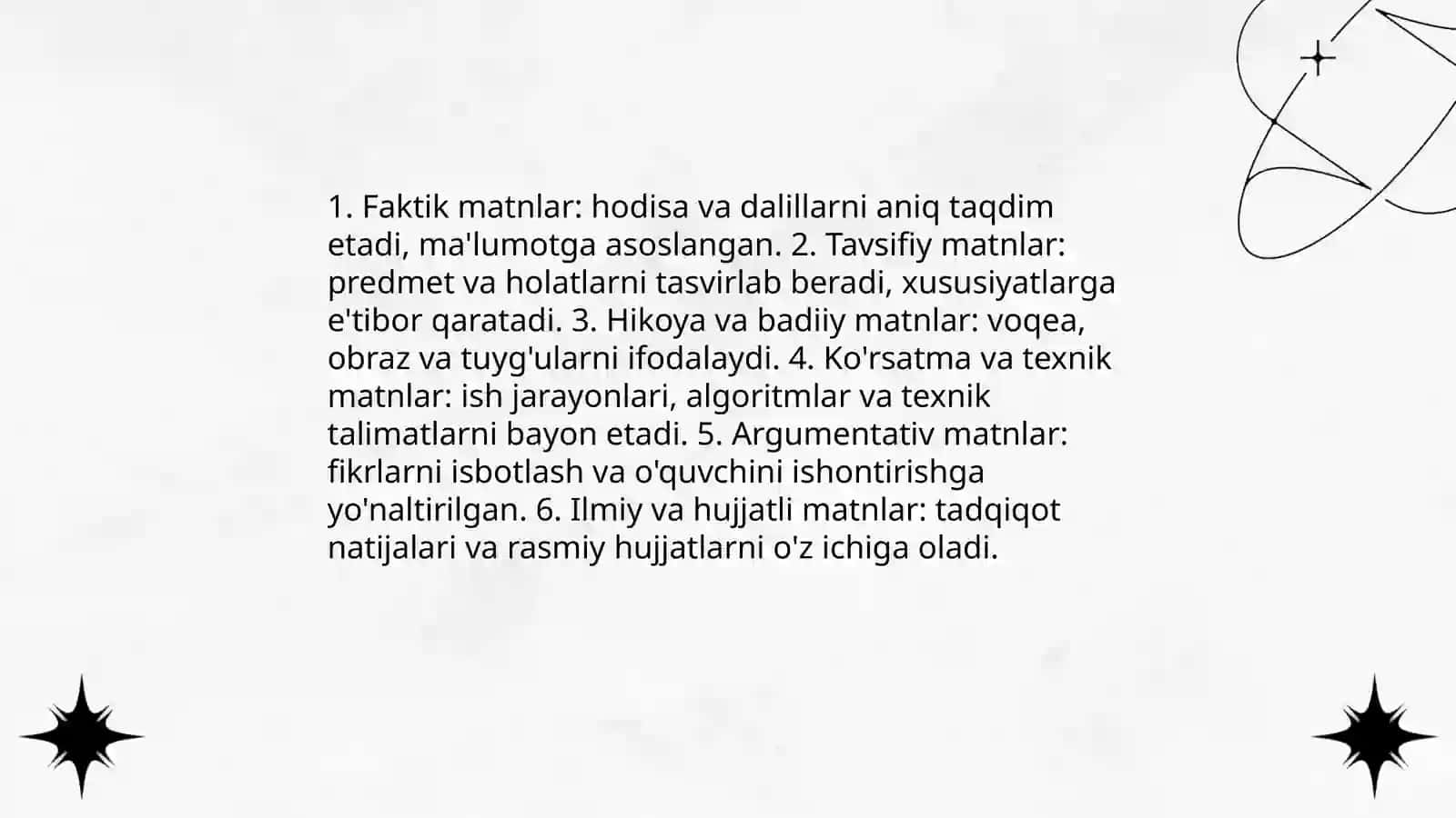 Axborotlarning turlari va xususiyatlari 4