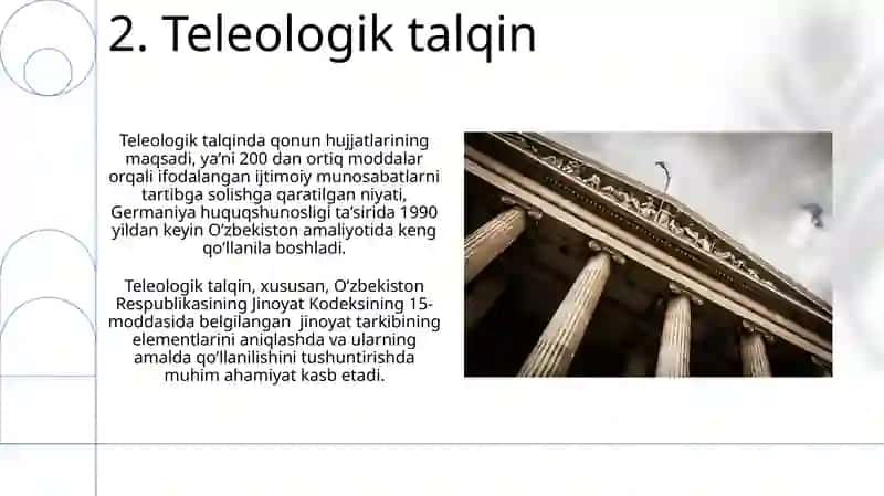 Jinoyat qonunlarini usullariga kora sharhlash tushunchasi va turlari 4