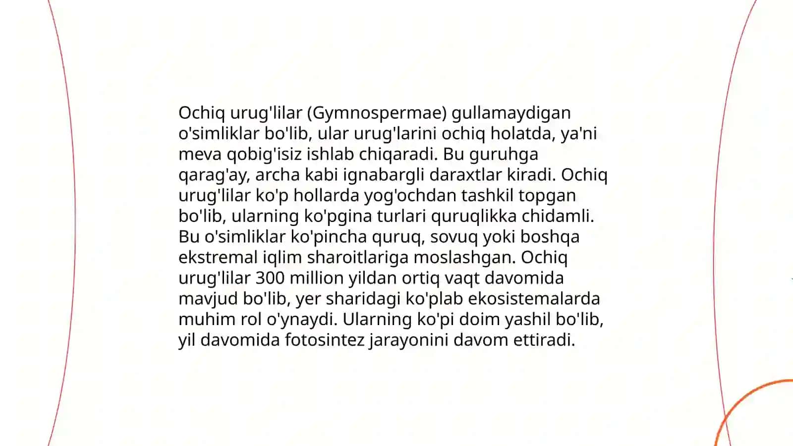 Qarag'aylar (ochiq urug'lilar) bo‘limi klassifikasiyasi 4