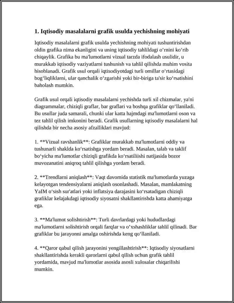 Iqtisodiy masalalarni grafik usulda yechish va tahlil qilish 4