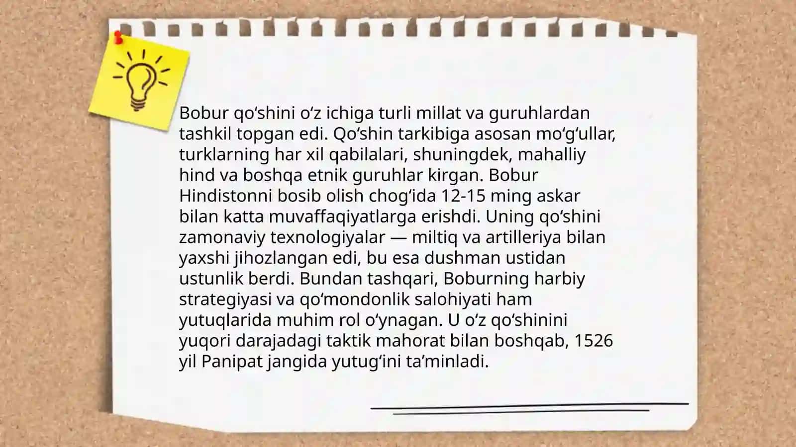 Bobur buyuk harbiy sarkarda 4