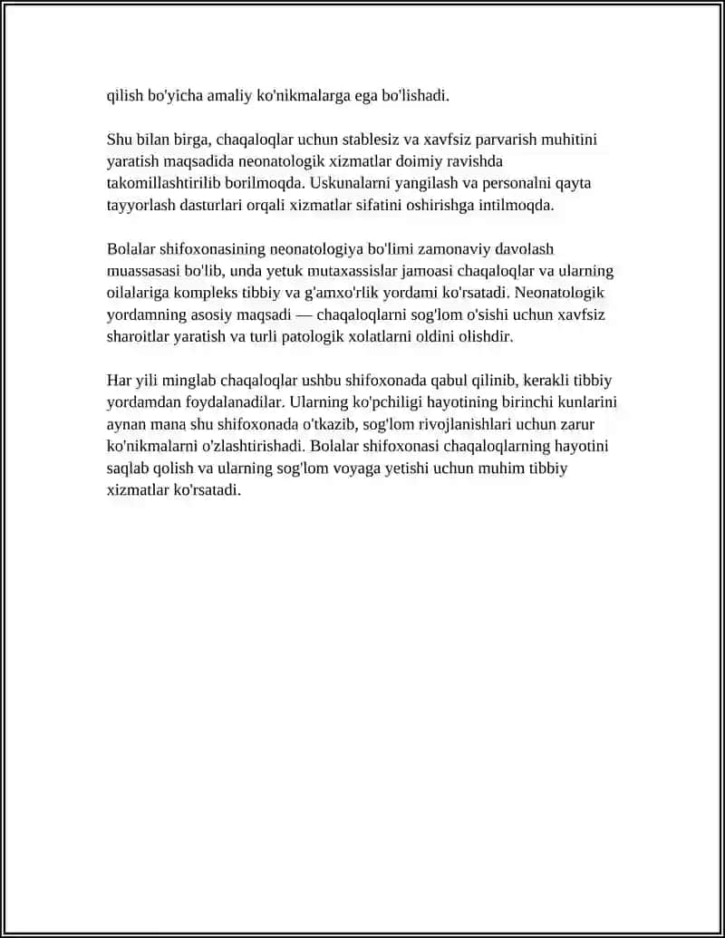 BPLALAR POLEKLENIKASI BOLALAR SHIFOXONASI (STATISIONARI) 4