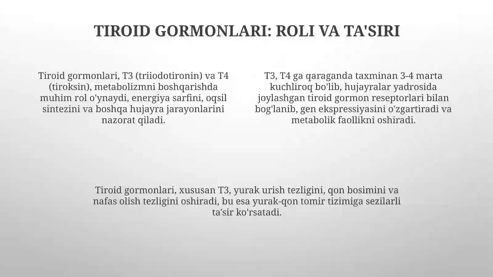 Tireoidlar haqida 4