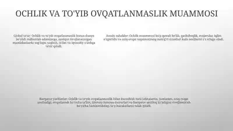 Global Muammolarga Oid Qiziqarli Video Rolik 4