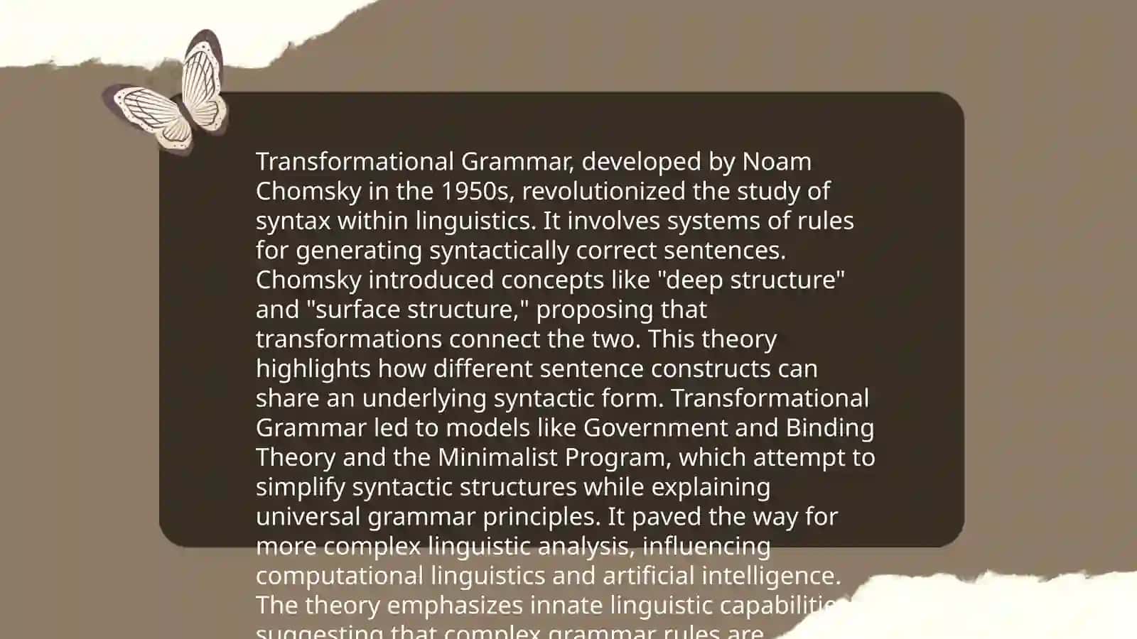 Deep and surface structure of the language 4