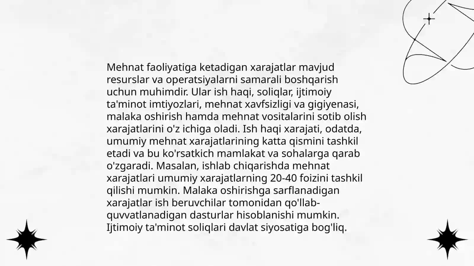 Mehnat haqi xarajatlarining tahlili 4