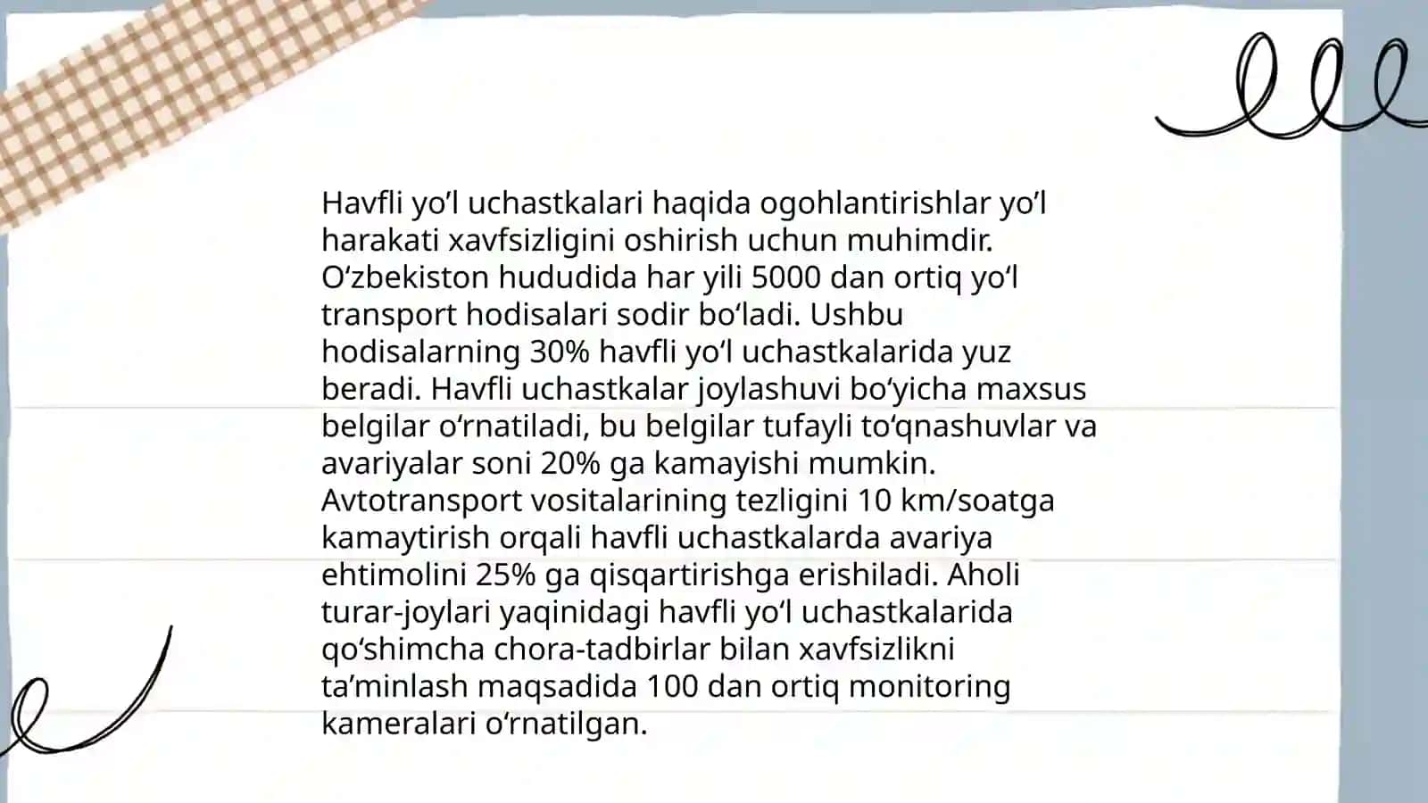 Yo’l-transport xodisasn (YTX) tizimi 4