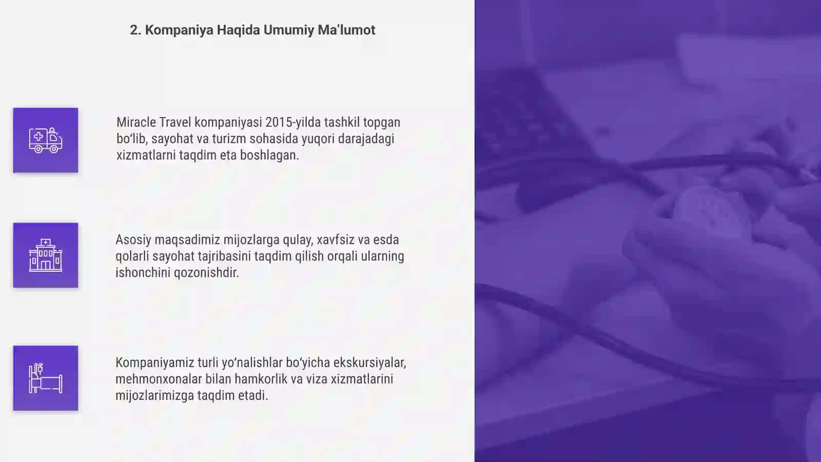 Miracle Travelda amalyot hisoboti 4