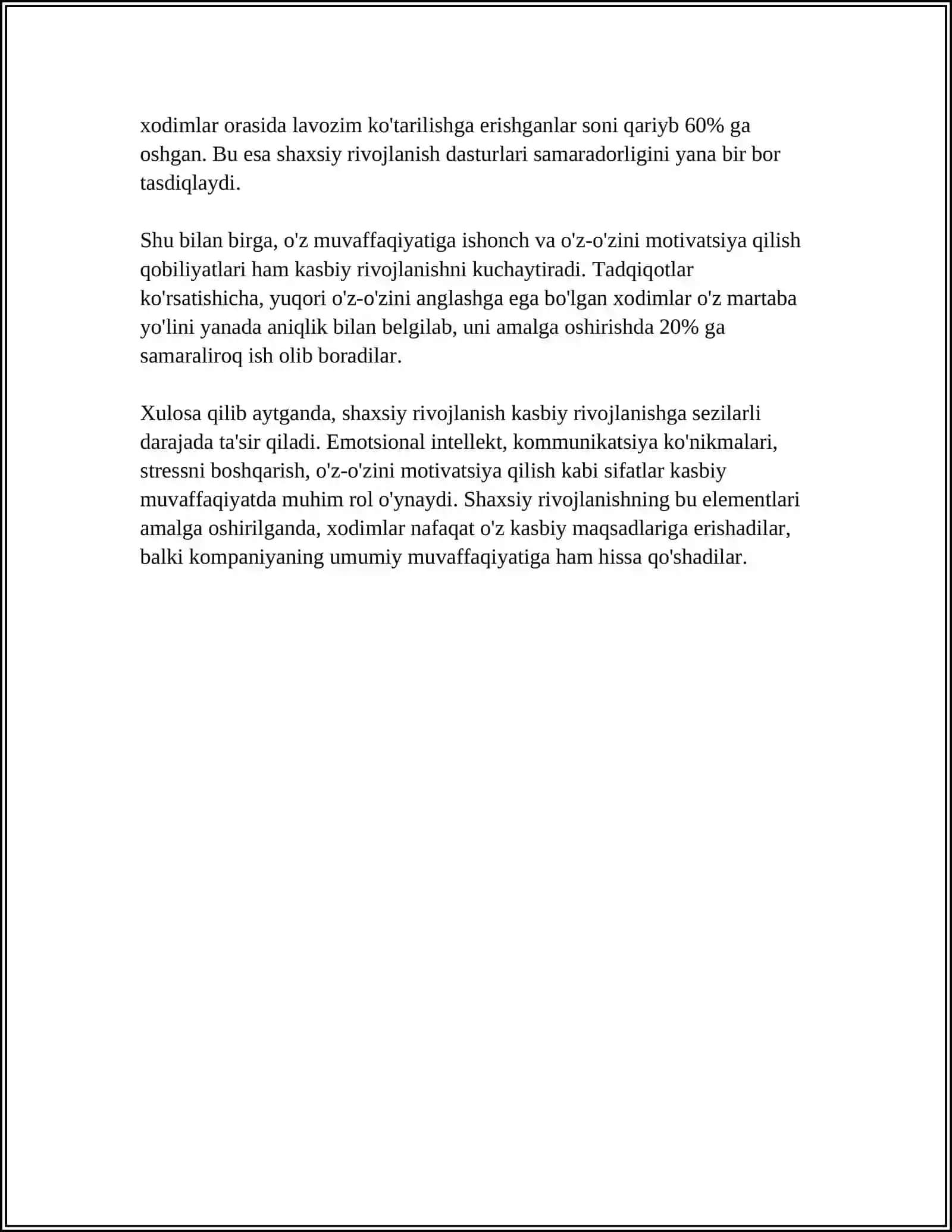 SHAXSNING INDIVIDUAL SHAXSIY VA KASBIY RIVOJLANISHINING O'ZARO TA'SIRI 4