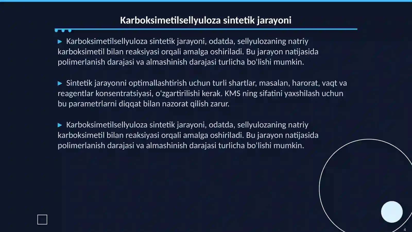 Karboksimetilsellyuloza sentiz va ularni tozalash usullari 4