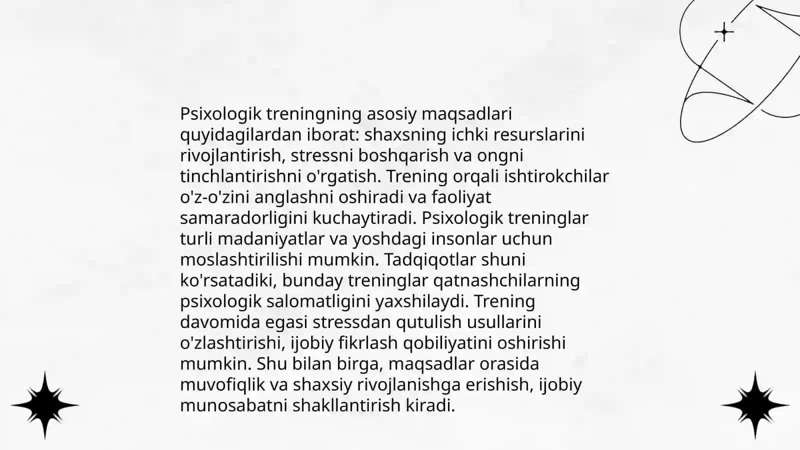 Psixologik trening tushunchasi va uning mohiyati 4