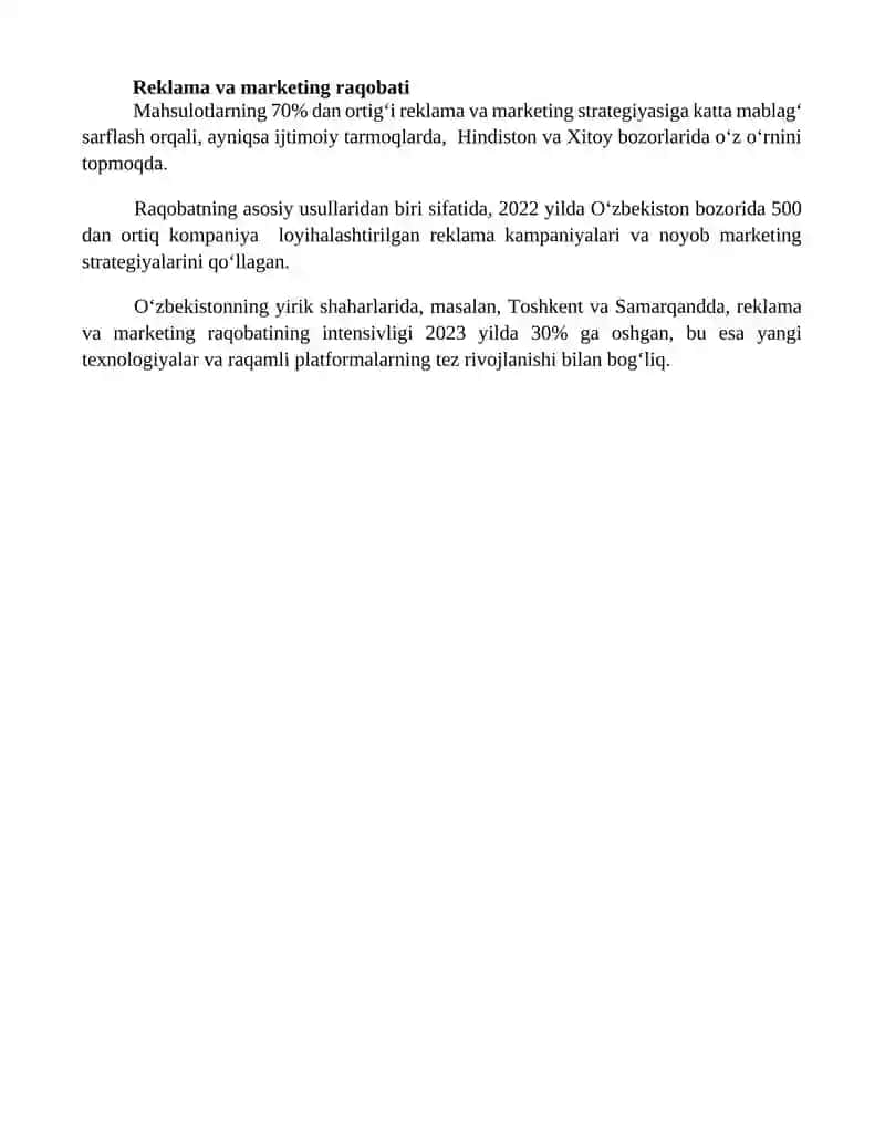 Raqobatning mohiyati, shakllari va usullari 4