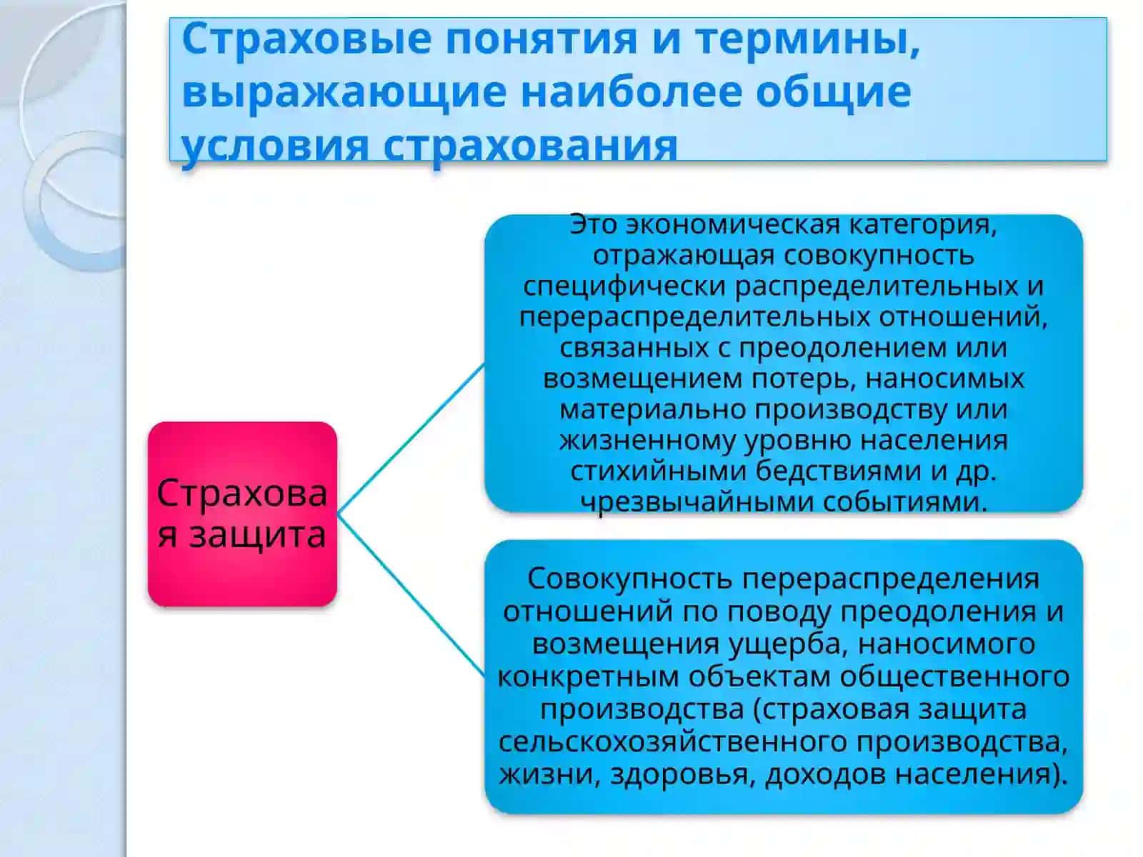 Страховая терминология в страховых отношениях 4