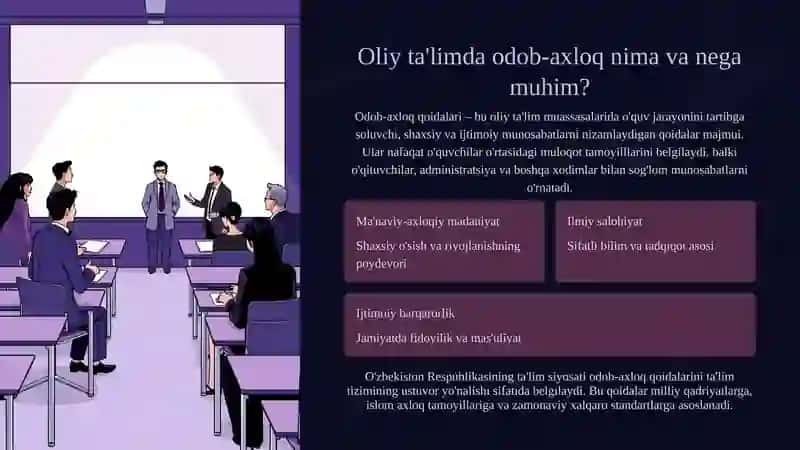 Oliy ta'lim muassasalarida odob–axloq qoidalari 4