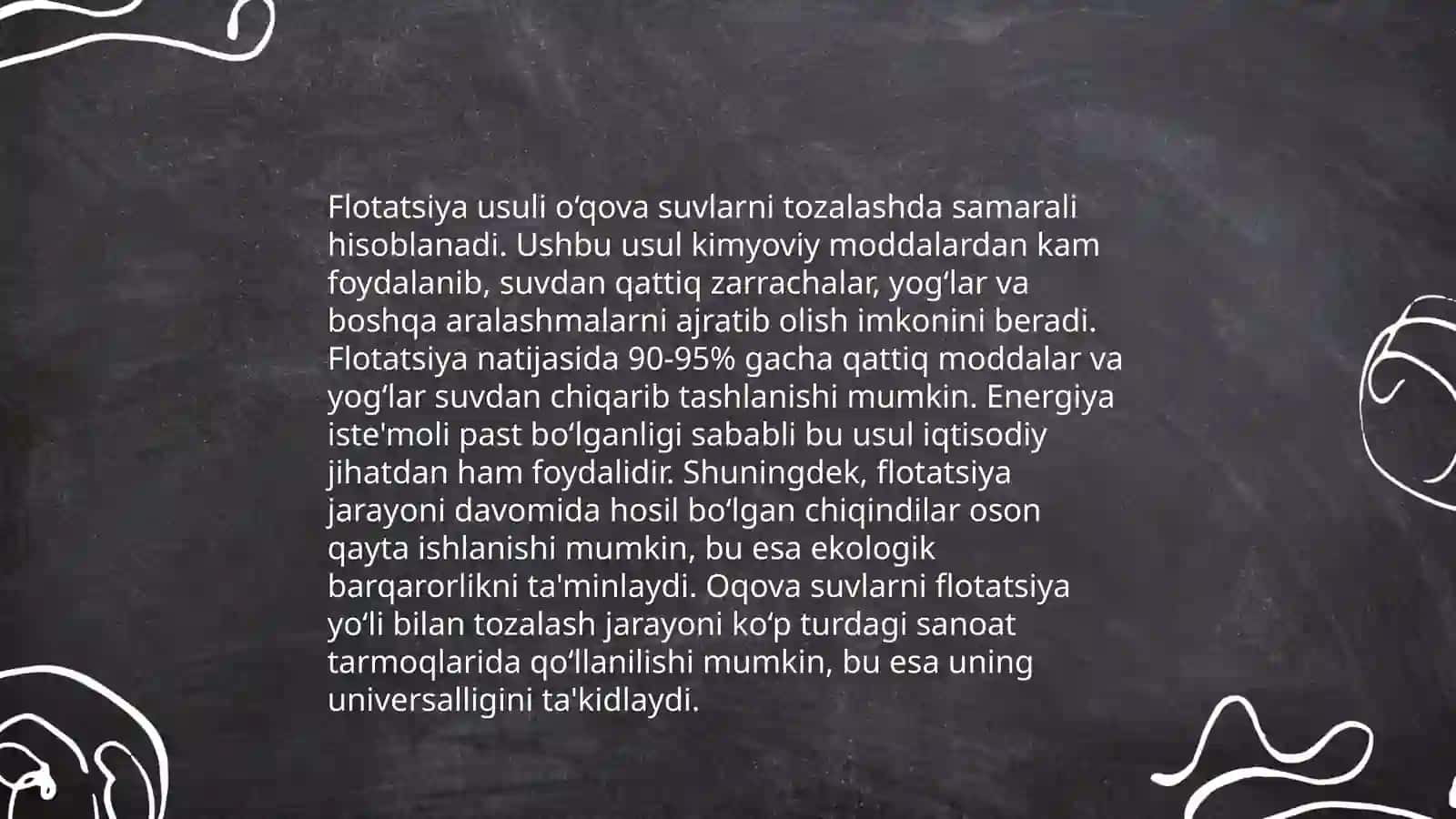 Oqova suvlarni flotatsiya usulida tozalash 4