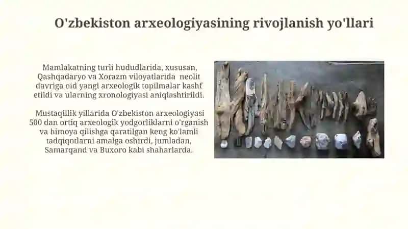 Mustaqillik yillarida Arxeologiya fanining shakllanishi (arxeologiya va etnografiya, numizmatika,) 4