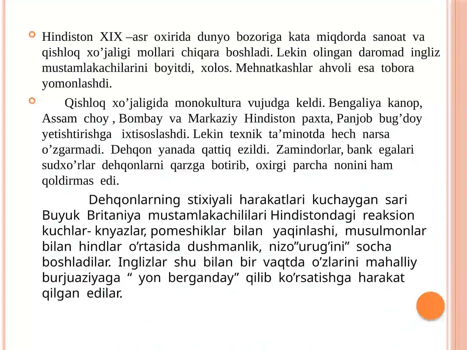 XIX asrning oxiri - XX asr boshlarida Hindiston 4