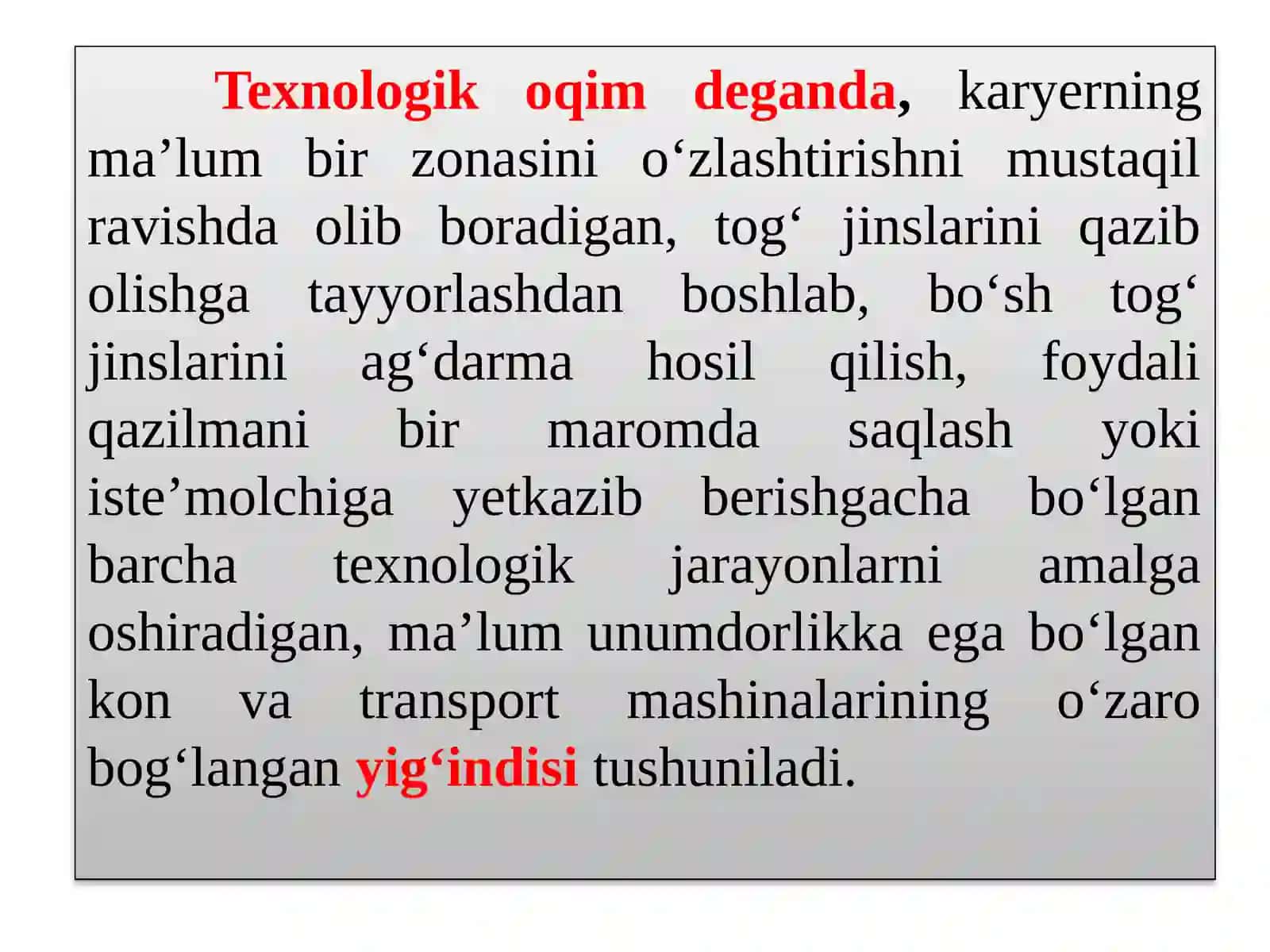 Konmassasini qazib olish texnologiyasi va mexanik cho'michli hamda rag'laynlar kavjoylarining parametrlari 4