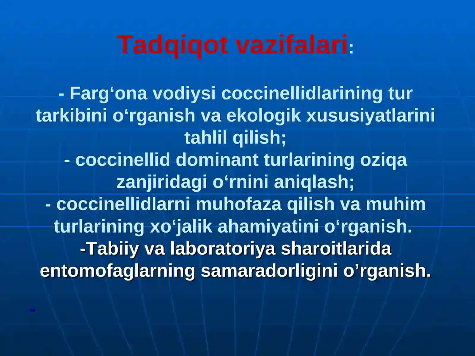 Tabiatda xon qizi qo’ng’izlarining tarqalishi, biologik va etologik hususiyatlari 4