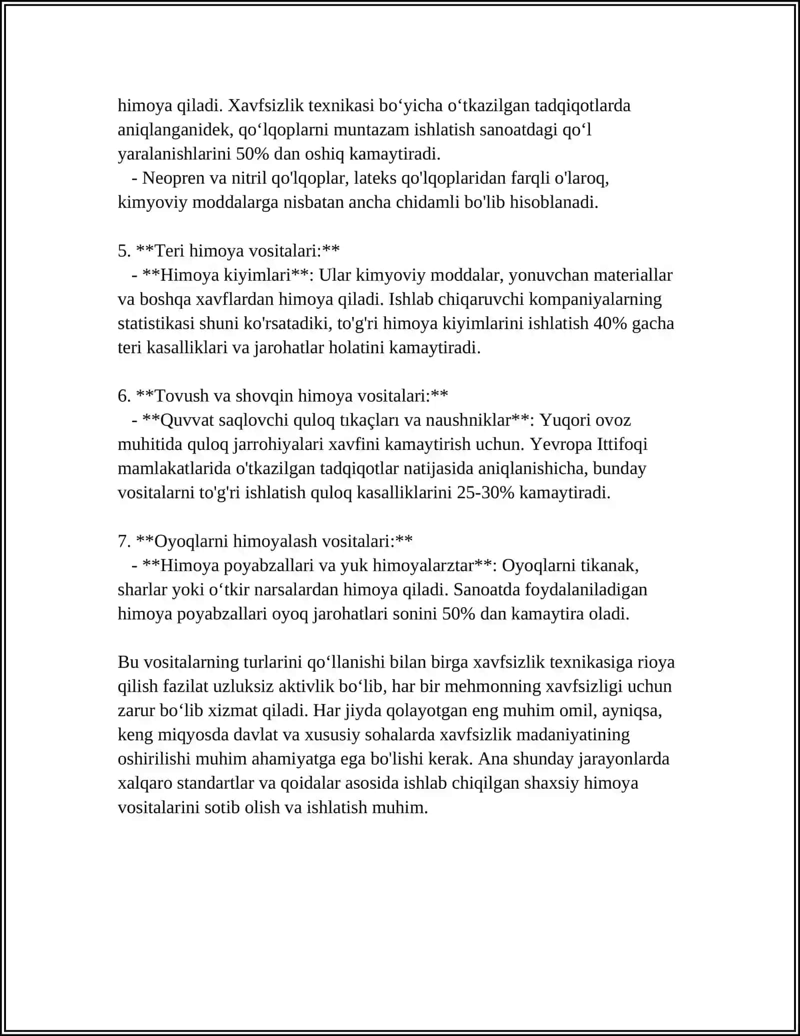 SHAXSIY HIMOYA QILISH VOSITLARINI TANLASH VA BUYURTMA BERISH 4