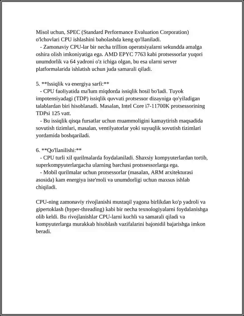 Markaziy protsessor (CPU) 4