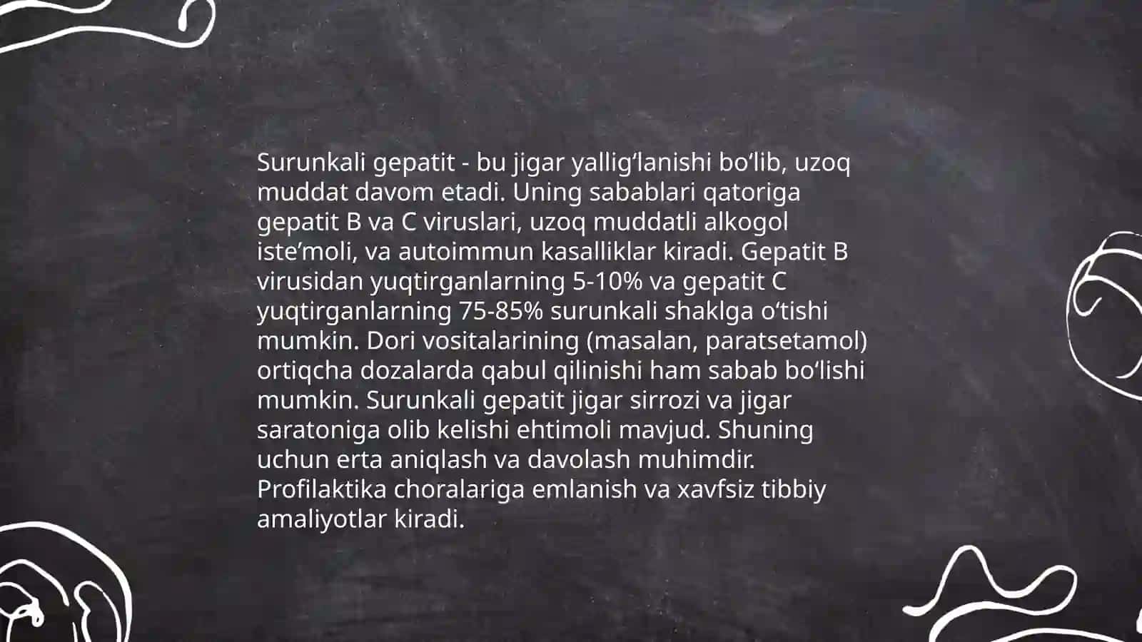 Surunkali gepatitlar, xolesistitlarda yog‘lar hazmlanishini buzilishi ( steatoreya) 4