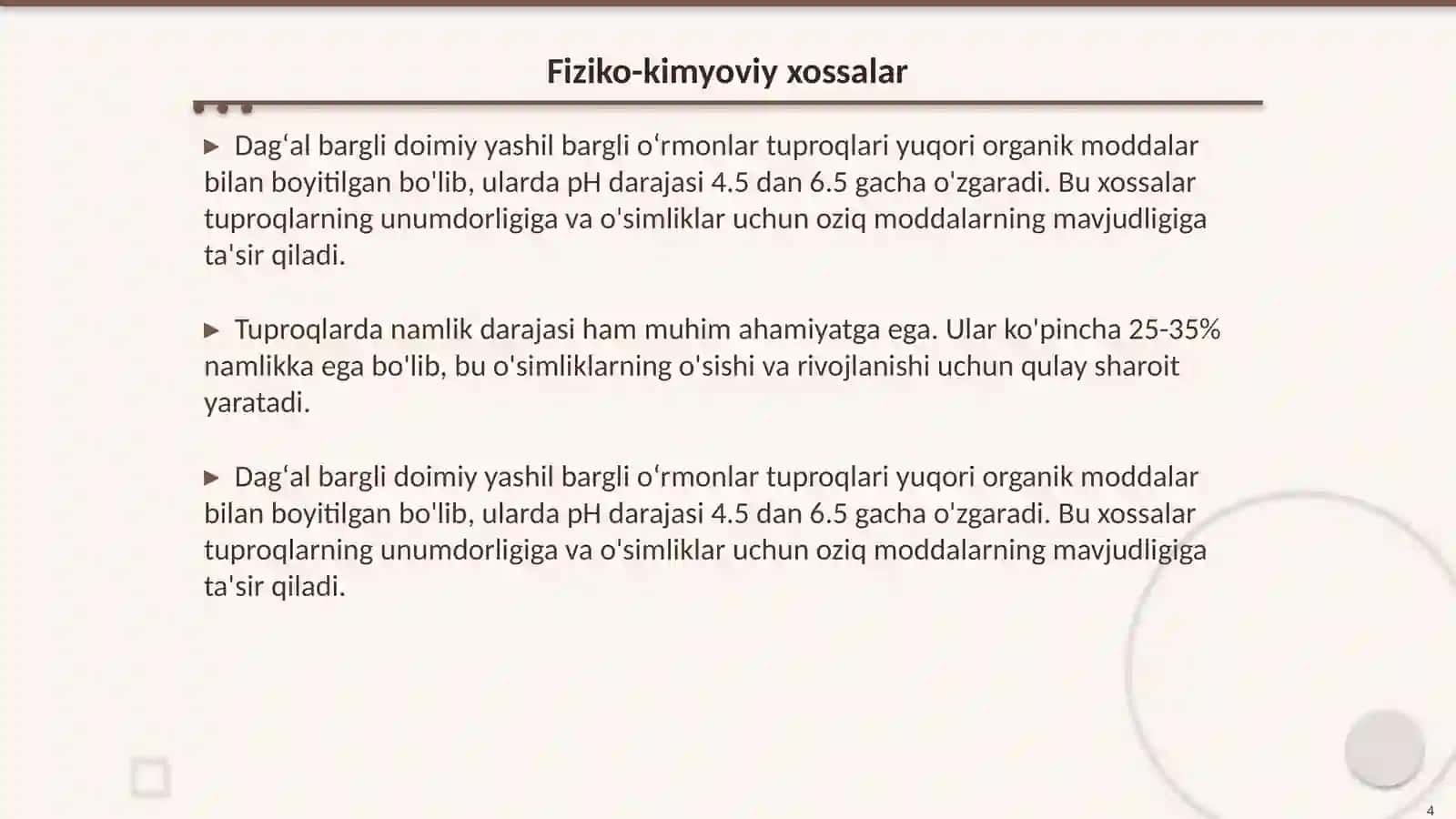 Dagʻal bargli doimiy yashil bargli oʻrmonlar tuproqlari 4